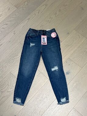 GIRLS Taylor Dark Blue Distressed Jeans